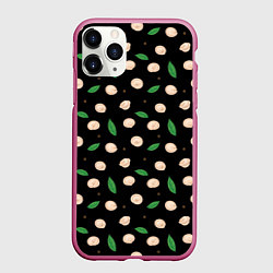 Чехол iPhone 11 Pro матовый Пельмени с лавровым листом и перцем, набор, цвет: 3D-малиновый