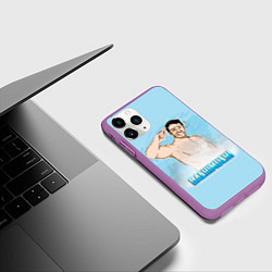 Чехол iPhone 11 Pro матовый Гачимучи: Gachimuchi, цвет: 3D-фиолетовый — фото 2
