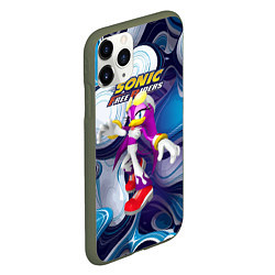 Чехол iPhone 11 Pro матовый Sonic - ласточка Вейв - Free riders - pattern, цвет: 3D-темно-зеленый — фото 2