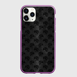 Чехол iPhone 11 Pro матовый Черные драконы, цвет: 3D-фиолетовый