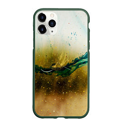 Чехол iPhone 11 Pro матовый Абстрактные блёстки, тени и краски