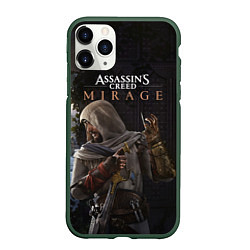 Чехол iPhone 11 Pro матовый Скрытый Басим Assassins creed mirage, цвет: 3D-темно-зеленый