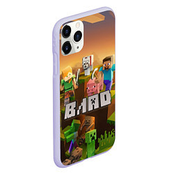 Чехол iPhone 11 Pro матовый Влад - inecraft, цвет: 3D-светло-сиреневый — фото 2