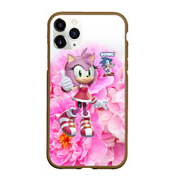 Чехол iPhone 11 Pro матовый Sonic - Amy Rose - Video game, цвет: 3D-коричневый