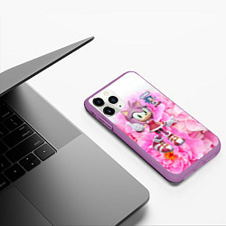 Чехол iPhone 11 Pro матовый Sonic - Amy Rose - Video game, цвет: 3D-фиолетовый — фото 2