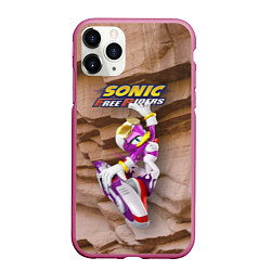 Чехол iPhone 11 Pro матовый Wave the Swallow - Sonic Free Riders, цвет: 3D-малиновый