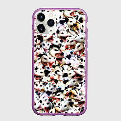 Чехол iPhone 11 Pro матовый Опоссумы, цвет: 3D-фиолетовый