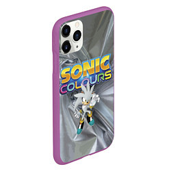 Чехол iPhone 11 Pro матовый Silver Hedgehog - Sonic - Video Game, цвет: 3D-фиолетовый — фото 2