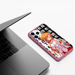 Чехол iPhone 11 Pro матовый Асуна - Sword art online, цвет: 3D-малиновый — фото 2