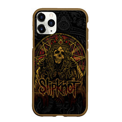 Чехол iPhone 11 Pro матовый Slipknot - death, цвет: 3D-коричневый