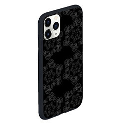 Чехол iPhone 11 Pro матовый Геометрическая абстракция из букв, цвет: 3D-черный — фото 2