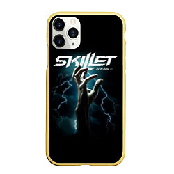 Чехол iPhone 11 Pro матовый Группа Skillet, цвет: 3D-желтый