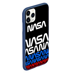 Чехол iPhone 11 Pro матовый Nasa gпаттерн, цвет: 3D-тёмно-синий — фото 2