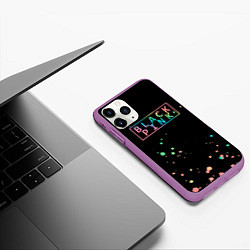 Чехол iPhone 11 Pro матовый Blackpink брызги красок, цвет: 3D-фиолетовый — фото 2