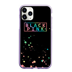 Чехол iPhone 11 Pro матовый Blackpink брызги красок, цвет: 3D-светло-сиреневый