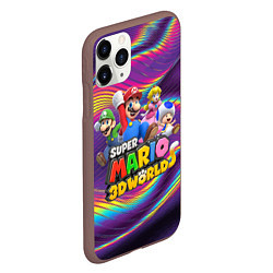 Чехол iPhone 11 Pro матовый Герои Super Mario 3D World - Nintendo, цвет: 3D-коричневый — фото 2