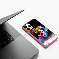 Чехол iPhone 11 Pro матовый Super Mario 3D World - Boomerang, цвет: 3D-малиновый — фото 2