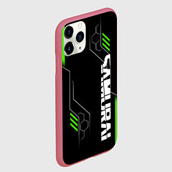 Чехол iPhone 11 Pro матовый Samurai - Зеленые технологии, цвет: 3D-малиновый — фото 2