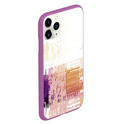 Чехол iPhone 11 Pro матовый Пиксельнaя абстракция, цвет: 3D-фиолетовый — фото 2