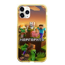 Чехол iPhone 11 Pro матовый Маргарита Minecraft, цвет: 3D-желтый