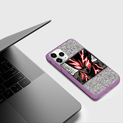 Чехол iPhone 11 Pro матовый Garou Rage Mode, цвет: 3D-фиолетовый — фото 2