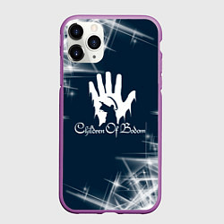 Чехол iPhone 11 Pro матовый Children of Bodom абстракция, цвет: 3D-фиолетовый