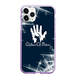 Чехол iPhone 11 Pro матовый Children of Bodom абстракция, цвет: 3D-сиреневый