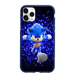 Чехол iPhone 11 Pro матовый Sonic sequins, цвет: 3D-тёмно-синий