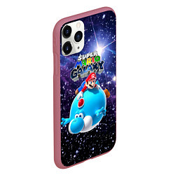 Чехол iPhone 11 Pro матовый Super Mario Galaxy - Nintendo, цвет: 3D-малиновый — фото 2