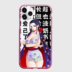 Чехол iPhone 11 Pro матовый Нико Робин - Ван Пис, цвет: 3D-малиновый