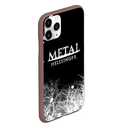 Чехол iPhone 11 Pro матовый Метал хэллрайсингер арт, цвет: 3D-коричневый — фото 2