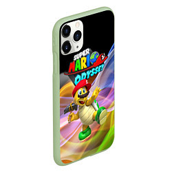 Чехол iPhone 11 Pro матовый Super Mario Odyssey - Hero turtle Koopa Troopa, цвет: 3D-салатовый — фото 2