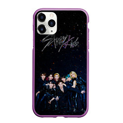 Чехол iPhone 11 Pro матовый Stray Kids boy band, цвет: 3D-фиолетовый