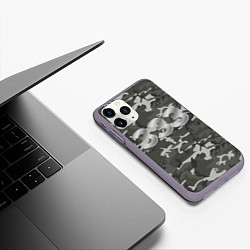 Чехол iPhone 11 Pro матовый Камуфляж 333, цвет: 3D-серый — фото 2