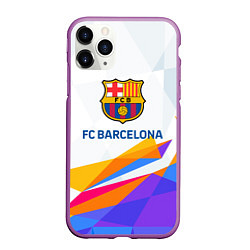 Чехол iPhone 11 Pro матовый Barcelona цветные геометрии, цвет: 3D-фиолетовый