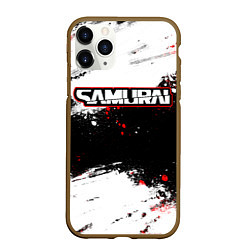 Чехол iPhone 11 Pro матовый Samurai - cyberpunk 2077 - Белый краски, цвет: 3D-коричневый