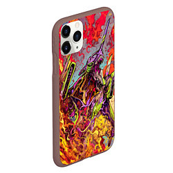 Чехол iPhone 11 Pro матовый Евангелион красочный, цвет: 3D-коричневый — фото 2
