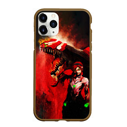 Чехол iPhone 11 Pro матовый Neon Genesis Evangelion Unit-02, цвет: 3D-коричневый