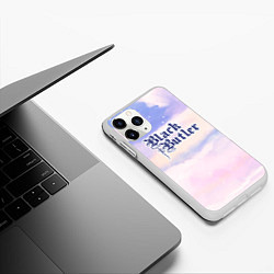 Чехол iPhone 11 Pro матовый Black Butler sky clouds, цвет: 3D-белый — фото 2