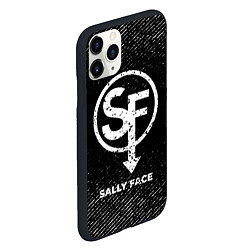 Чехол iPhone 11 Pro матовый Sally Face с потертостями на темном фоне, цвет: 3D-черный — фото 2