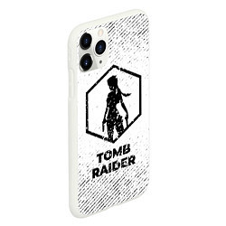 Чехол iPhone 11 Pro матовый Tomb Raider с потертостями на светлом фоне, цвет: 3D-белый — фото 2