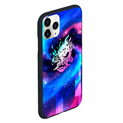 Чехол iPhone 11 Pro матовый Cyberpunk 2077 неоновый космос, цвет: 3D-черный — фото 2
