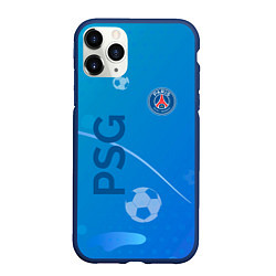 Чехол iPhone 11 Pro матовый Psg абстракция спорт, цвет: 3D-тёмно-синий