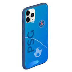 Чехол iPhone 11 Pro матовый Psg абстракция спорт, цвет: 3D-тёмно-синий — фото 2