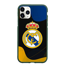 Чехол iPhone 11 Pro матовый Real madrid Абстракция, цвет: 3D-темно-зеленый