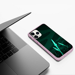 Чехол iPhone 11 Pro матовый Истребление всего зла - Сяо - Геншин, цвет: 3D-розовый — фото 2
