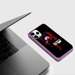 Чехол iPhone 11 Pro матовый Токийский Гуль Кен Канеки, цвет: 3D-фиолетовый — фото 2