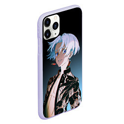 Чехол iPhone 11 Pro матовый Взгляд Изана, цвет: 3D-светло-сиреневый — фото 2