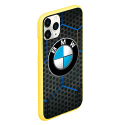 Чехол iPhone 11 Pro матовый Bmw Соты, цвет: 3D-желтый — фото 2