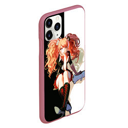 Чехол iPhone 11 Pro матовый Джунко Эношима - Danganronpa, цвет: 3D-малиновый — фото 2